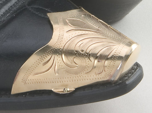 Ladies Engraved Brass Snip Toe Tips WX-15